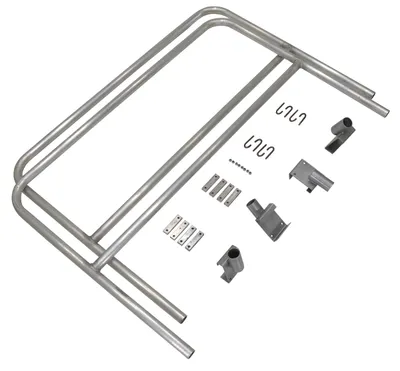 Vestil Aluminum Bolt On Handrail 6 Ft. For Aluminum Walk Ramps Retro Fit Silver