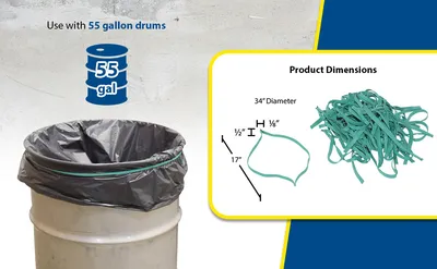 Vestil BAND-34 jumbo rubber band feature highlights