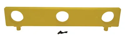 Vestil BCD-76-EX12-YL stackable poly barricade shown from an alternate angle