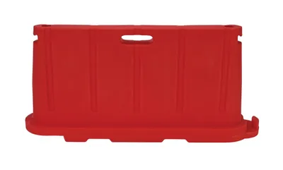 Vestil BCD-7636-RD stackable poly barricade shown from an alternate angle