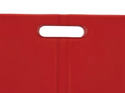 Vestil BCD-7636-RD stackable poly barricade shown from an alternate angle
