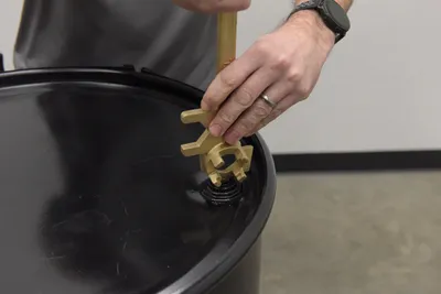 Vestil BNW-BX-W drum bung nut wrenche shown from an alternate angle