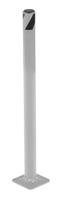 Vestil Steel Pipe Safety Bollard 24 In. x 1-3/4 In. Silver