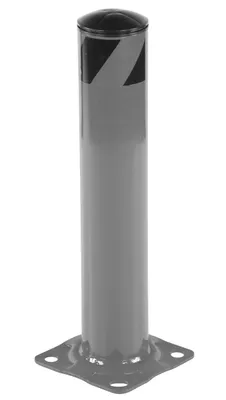 Vestil Steel Pipe Safety Bollard 24 In. x 4-1/2 In. Gray Semi Gloss