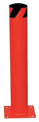 Vestil Steel Pipe Safety Bollard 24 In. x 4-1/2 In. Red