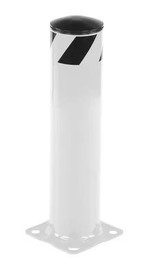 Vestil Steel Pipe Safety Bollard 24 In. x 5-1/2 In. White