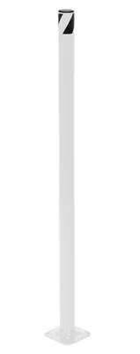Vestil Steel Pipe Safety Bollard 36 In. x 1-3/4 In. White