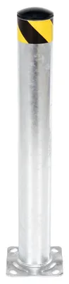 Vestil Galvanized Steel Pipe Safety Bollard 36 In. x 4-1/2 In. Gray