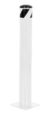 Vestil Steel Pipe Safety Bollard 36 In. x 4-1/2 In. White