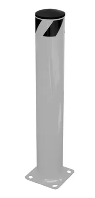 Vestil Steel Pipe Safety Bollard 36 In. x 5-1/2 In. Silver