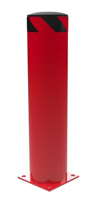 Vestil Steel Pipe Safety Bollard 36 In. x 8-1/2 In. Red
