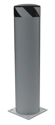 Vestil Steel Pipe Safety Bollard 36 In. x 8-1/2 In. Silver
