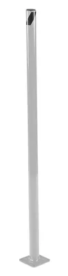 Vestil Steel Pipe Safety Bollard 42 In. x 1-3/4 In. Silver