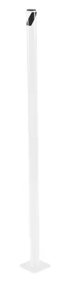 Vestil Steel Pipe Safety Bollard 42 In. x 1-3/4 In. White