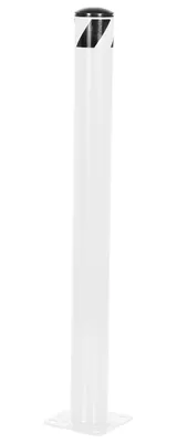 Vestil Steel Pipe Safety Bollard 42 In. x 4-1/2 In. White