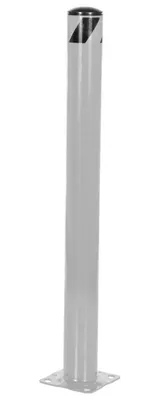 Vestil Steel Pipe Safety Bollard 42 In. x 5-1/2 In. Silver