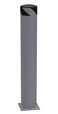 Vestil Steel Pipe Safety Bollard 42 In. x 6-1/2 In. Gray Semi Gloss