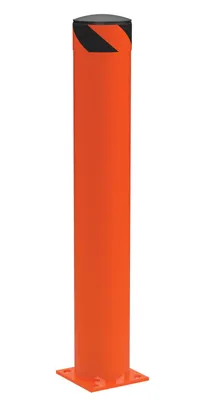 Vestil Steel Pipe Safety Bollard 42 In. x 6-1/2 In. Orange