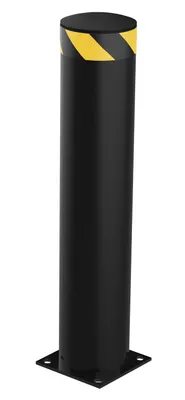 Vestil Steel Pipe Safety Bollard 42 In. x 8-1/2 In. Black