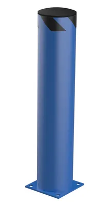 Vestil Steel Pipe Safety Bollard 42 In. x 8-1/2 In. Blue