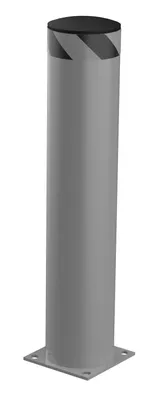 Vestil Steel Pipe Safety Bollard 42 In. x 8-1/2 In. Gray Semi Gloss