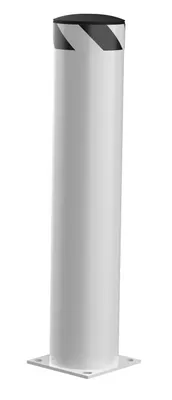 Vestil Steel Pipe Safety Bollard 42 In. x 8-1/2 In. White