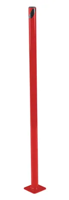 Vestil Steel Pipe Safety Bollard 48 In. x 1-3/4 In. Red