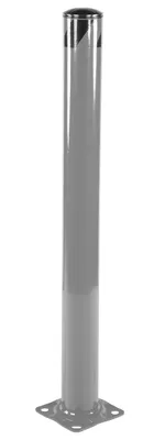 Vestil Steel Pipe Safety Bollard 48 In. x 4-1/2 In. Gray Semi Gloss