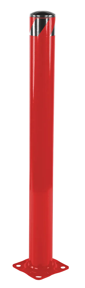 Vestil BOL-48-4.5-RED steel pipe safety bollard