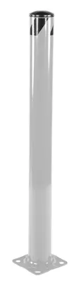 Vestil Steel Pipe Safety Bollard 48 In. x 4-1/2 In. Silver
