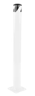 Vestil Steel Pipe Safety Bollard 48 In. x 5-1/2 In. White