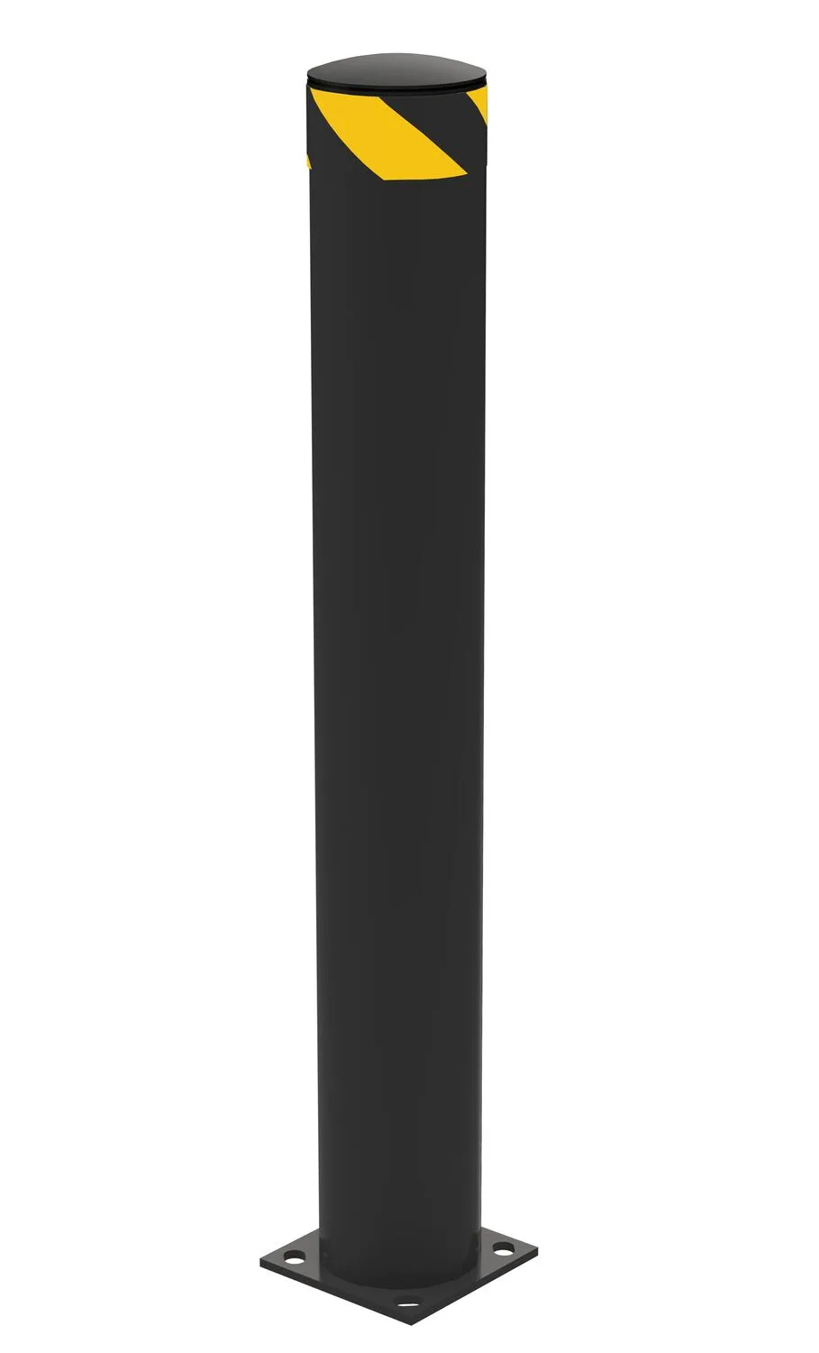 Vestil BOL-48-6.5-BK steel pipe safety bollard