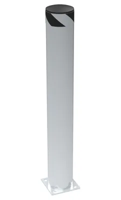 Vestil Steel Pipe Safety Bollard 48 In. x 6-1/2 In. Silver