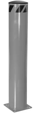 Vestil Steel Pipe Safety Bollard 48 In. x 8-1/2 In. Gray Semi Gloss