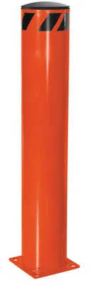 Vestil Steel Pipe Safety Bollard 48 In. x 8-1/2 In. Orange