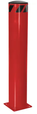 Vestil Steel Pipe Safety Bollard 48 In. x 8-1/2 In. Red