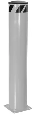 Vestil Steel Pipe Safety Bollard 48 In. x 8-1/2 In. Silver