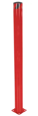 Vestil Steel Pipe Safety Bollard 62 In. x 4-1/2 In. Red