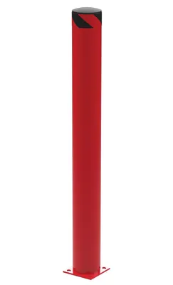 Vestil Steel Pipe Safety Bollard 62 In. x 6-1/2 In. Red