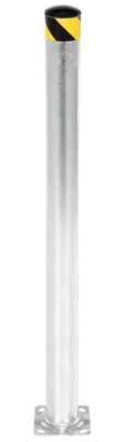 Vestil Galvanized Steel Pipe Safety Bollard 72 In. x 4-1/2 In. Gray