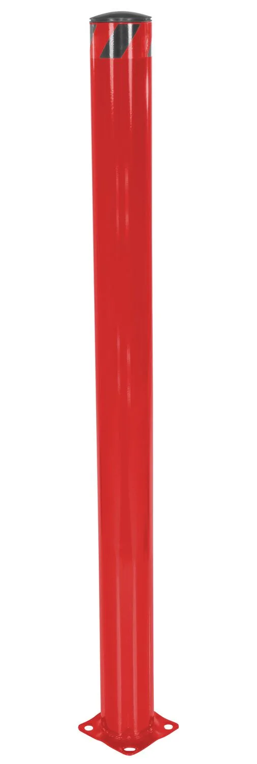 Vestil BOL-72-4.5-RED steel pipe safety bollard