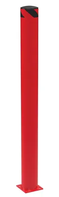 Vestil Steel Pipe Safety Bollard 72 In. x 6-1/2 In. Red