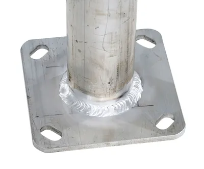 Vestil BOL-A-36-3.5 aluminum bollard shown from an alternate angle