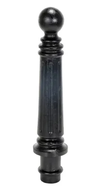 Vestil Ductile Iron Decorative Bollard 28 In. x 5 In. Black