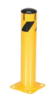 Vestil Steel Pipe Bollard with Slots 24 In. x 4-1/2 In. Yellow