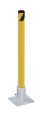 Vestil Steel Removable Pipe Safety Bollard 24 In x 1-3/4 In Yellow