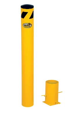 Vestil Steel Removable Pipe Safety Bollard 46 In x 5-1/2 In Yellow