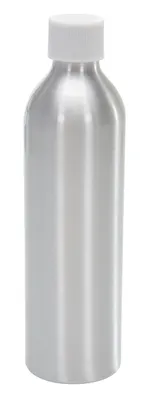 Vestil Aluminum Metal Bottle 8 Ounces Silver
