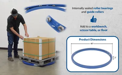 Vestil CA-40-2 steel manual carousel feature highlights