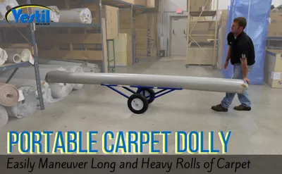 Vestil CARPET-45 portable carpet dollies &amp; dispenser feature highlights